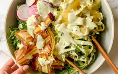 Shaved Spring Salad with Creamy Tarragon Vinaigrette